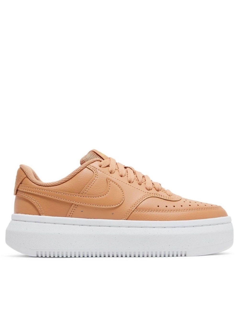 NIKE COURT VISION 2" HI PLATFORM LACE-UP TRAINERS WOMEN SHOES BROWN SIZE 8